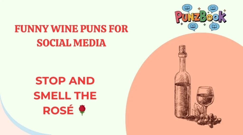 Funny wine puns for social media